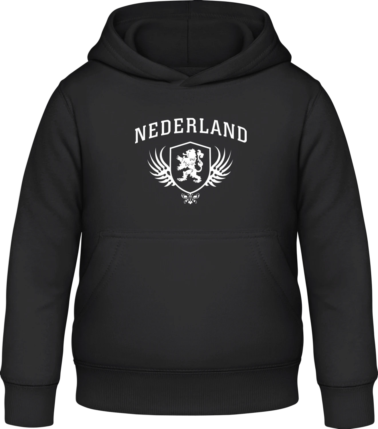 Nederland - Black Awdis Hoodie Kids - Front