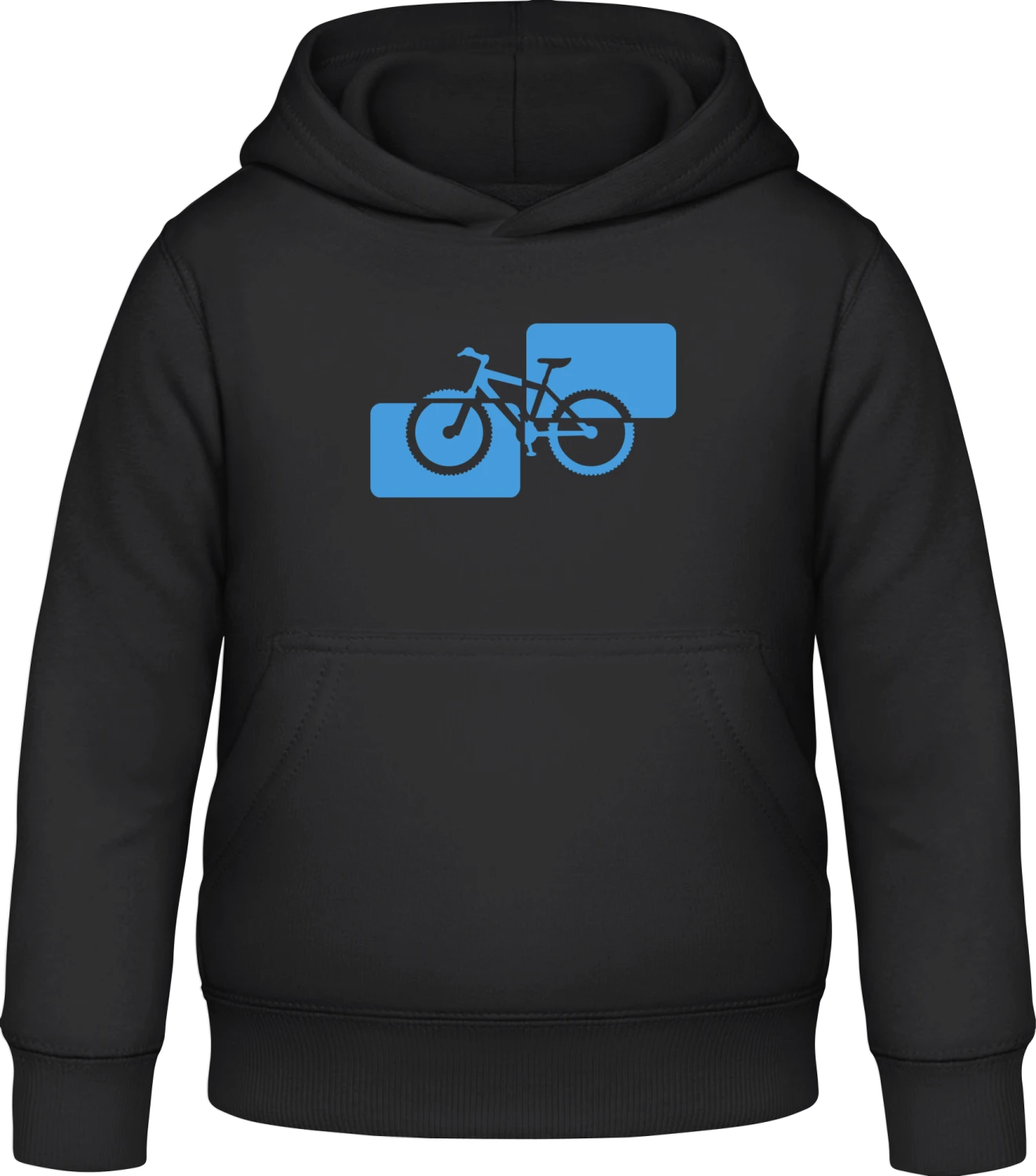 Blue Mountain Bike - Black Awdis Hoodie Kids - Front