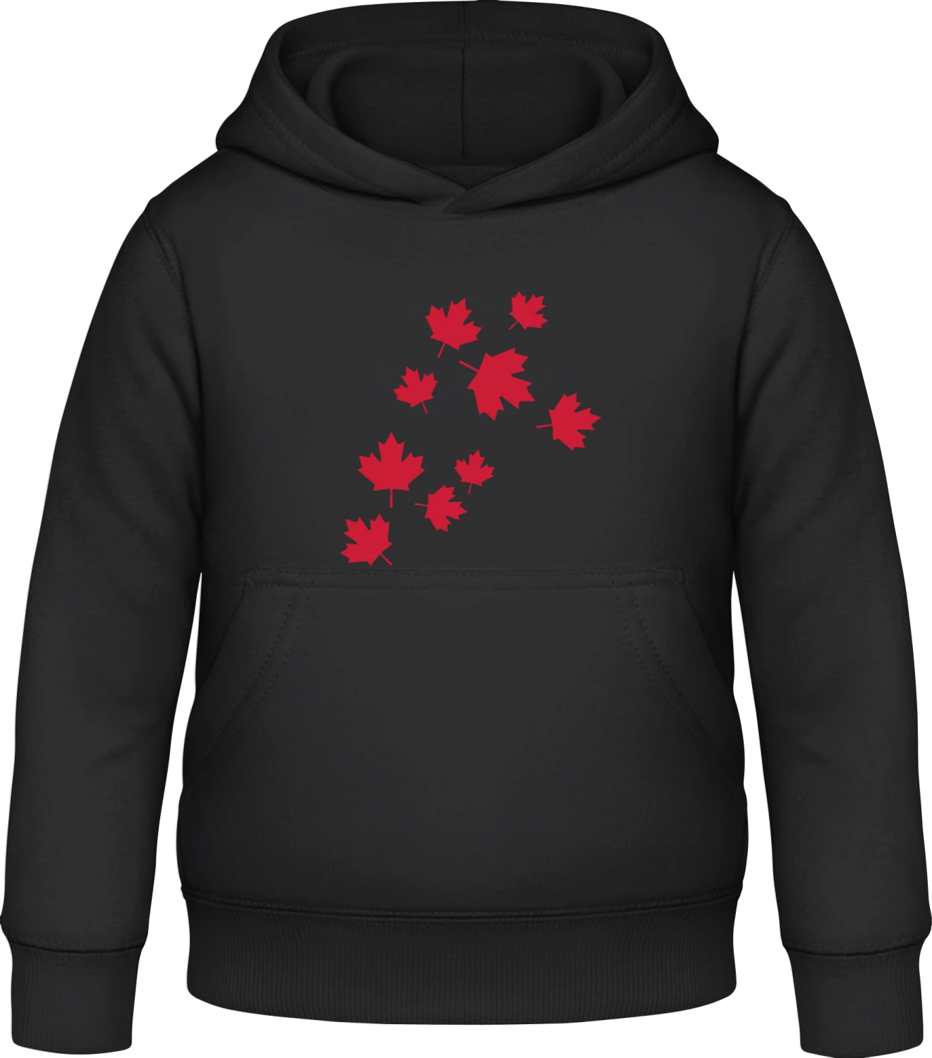 Canada Autumn - Black Awdis Hoodie Kids - Front