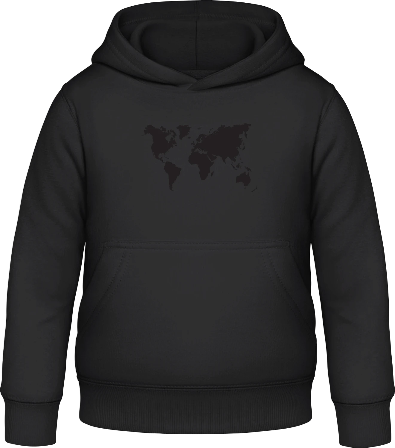 Weltkarte - Black Awdis Hoodie Kids - Front