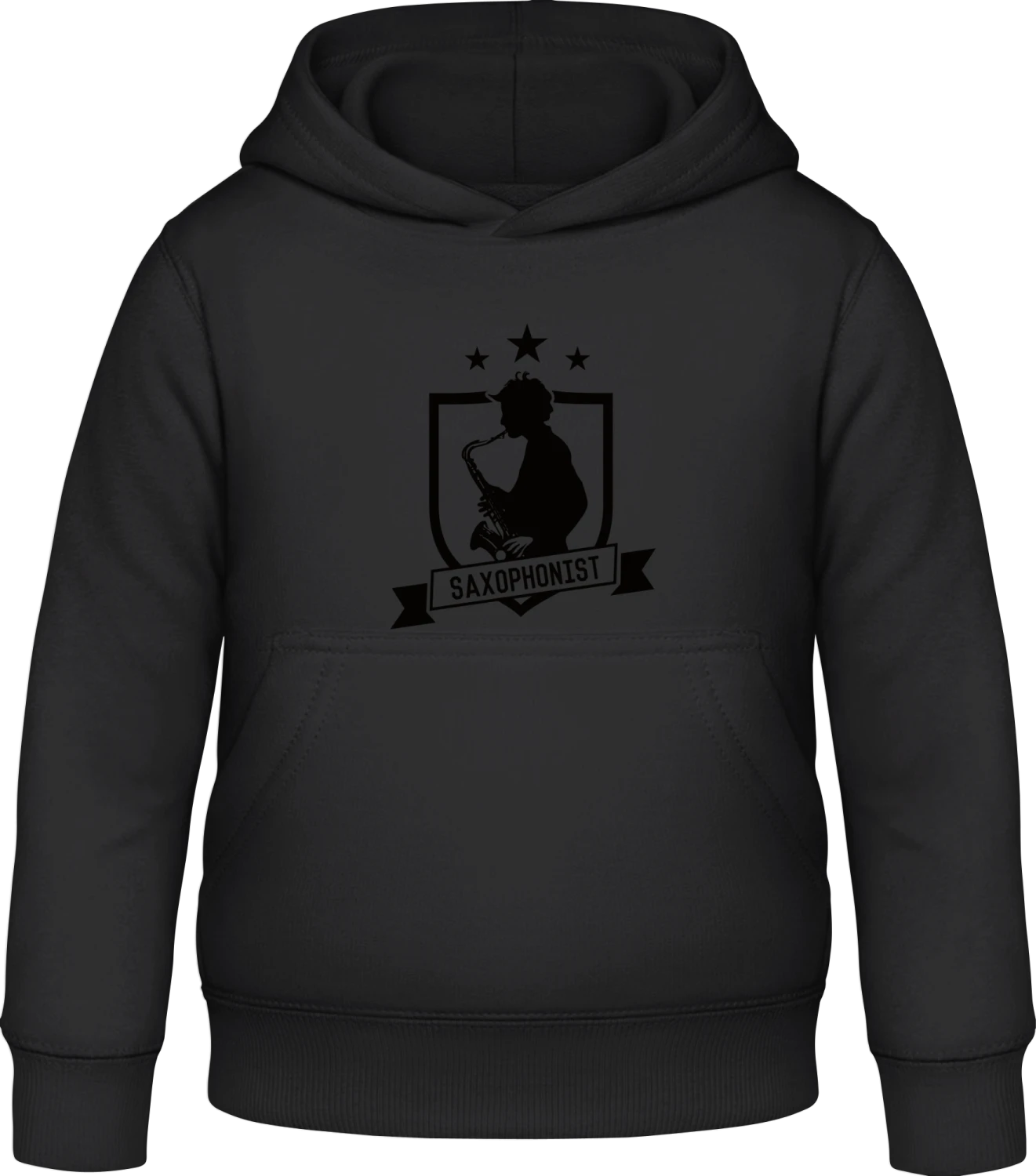 Saxophonist - Black Awdis Hoodie Kids - Front