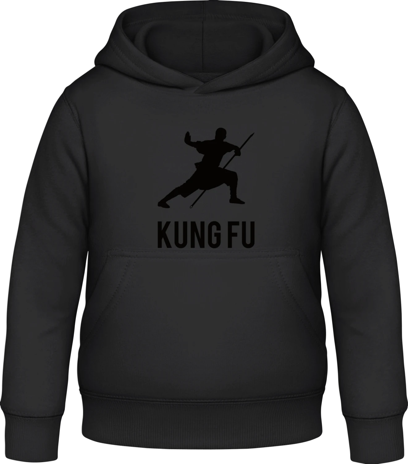 Kung Fu Fighter - Black Awdis Hoodie Kids - Front