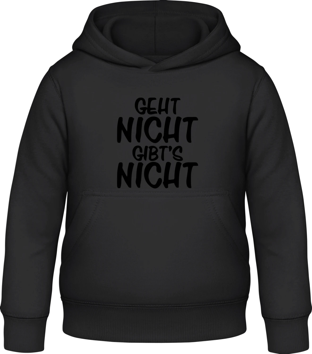 Geht nicht gibt's nicht - Black Awdis Hoodie Kids - Front