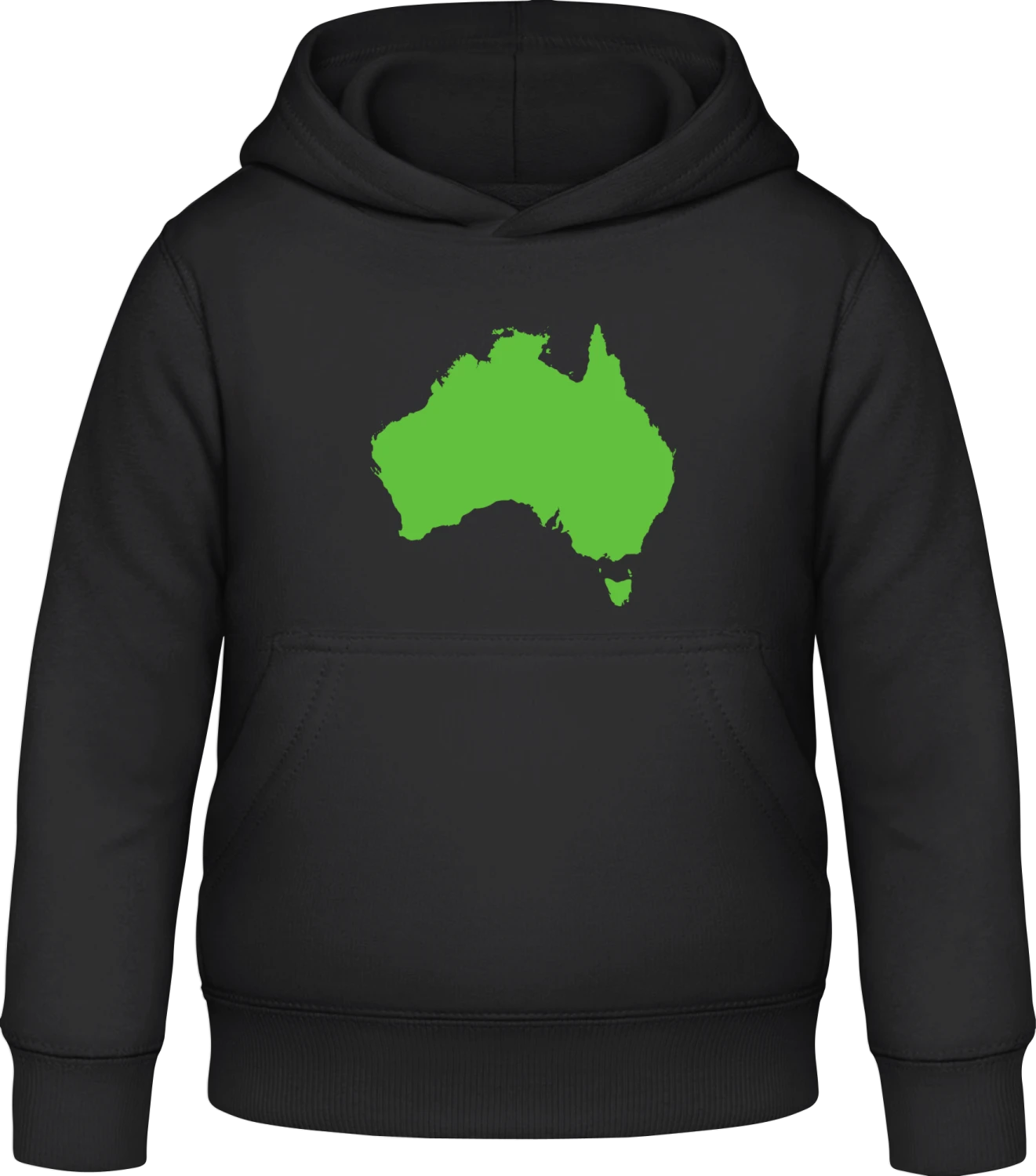 Australia Map - Black Awdis Hoodie Kids - Front