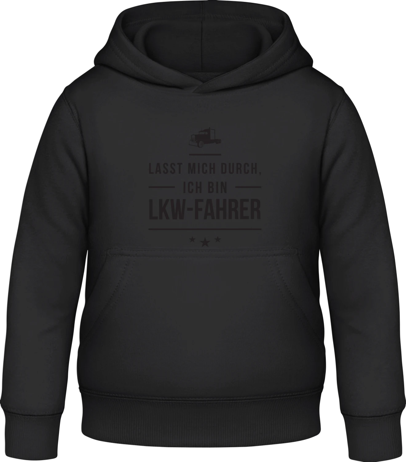 Lasst mich durch ich bin LKW Fahrer - Black Awdis Hoodie Kids - Front