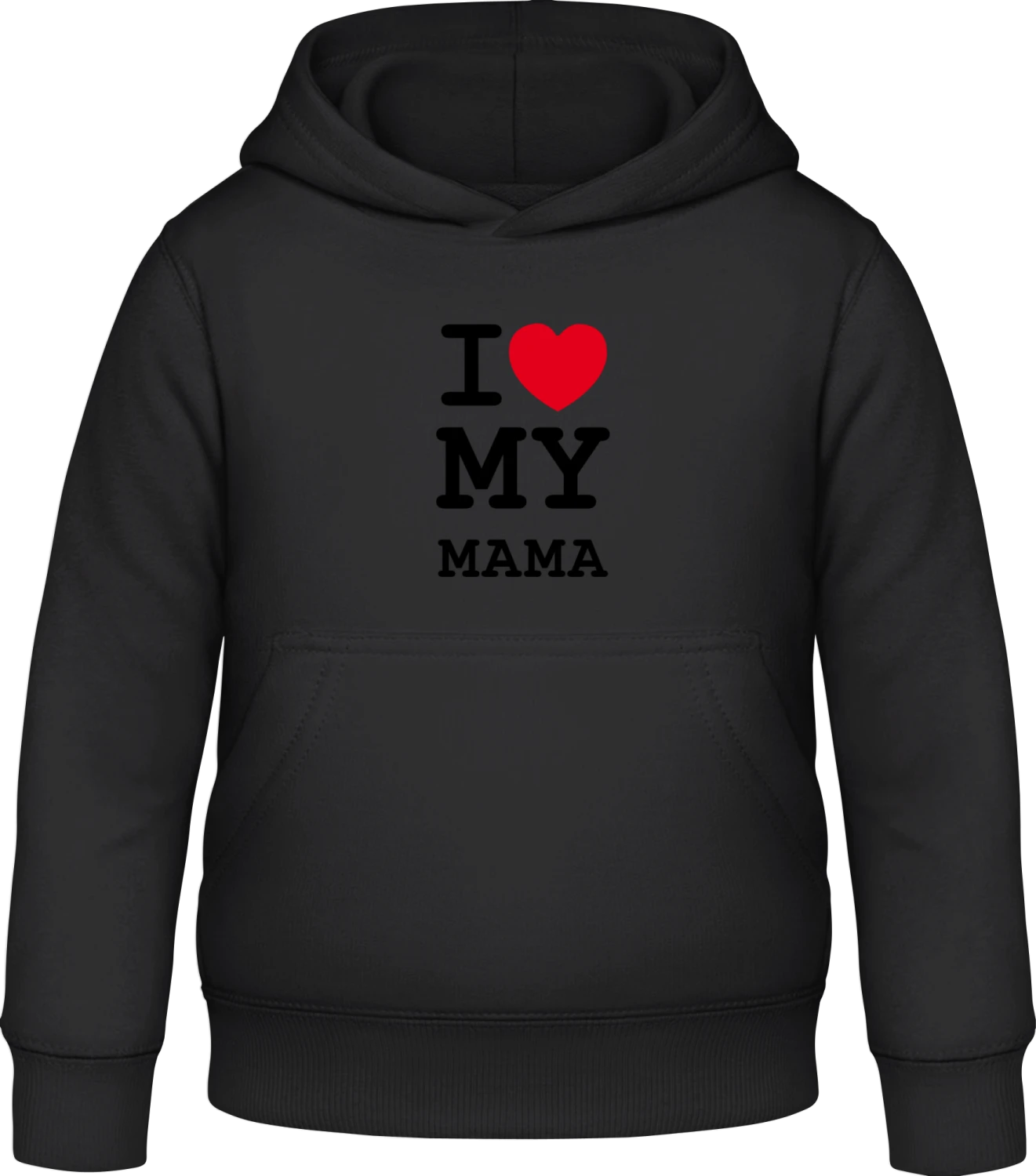 I Love My Mama - Black Awdis Hoodie Kids - Front