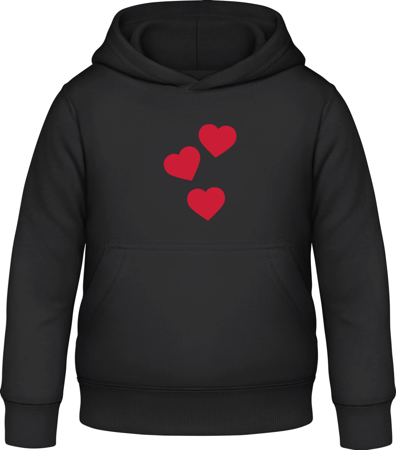 Hearts Composition - Black Awdis Hoodie Kids - Front