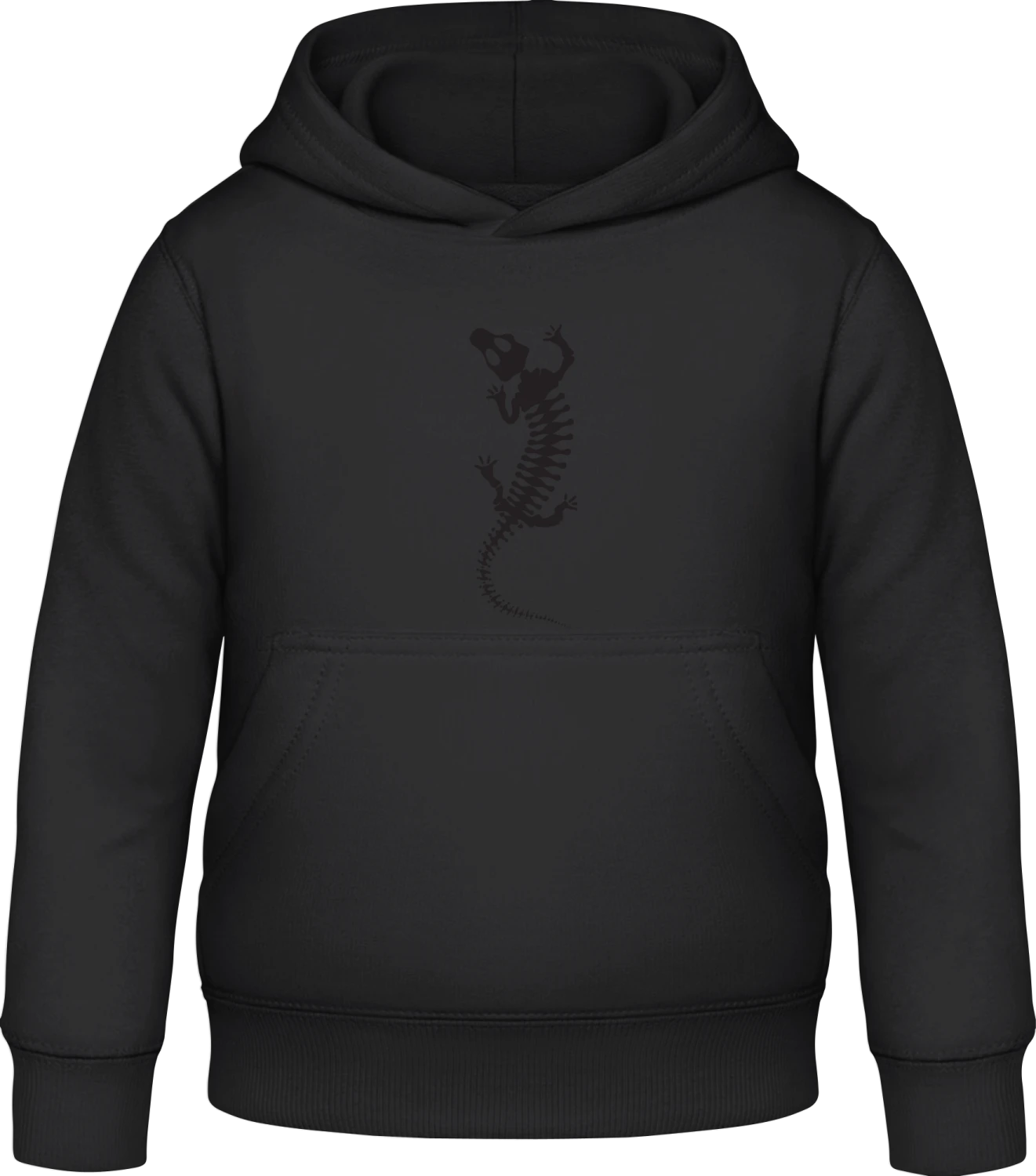 Death Crocodile Skeleton - Black Awdis Hoodie Kids - Front