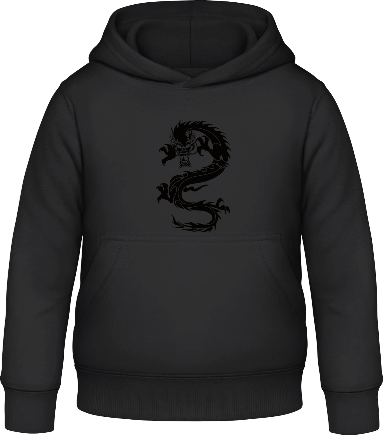 Chinese Dragon Tattoo - Black Awdis Hoodie Kids - Front