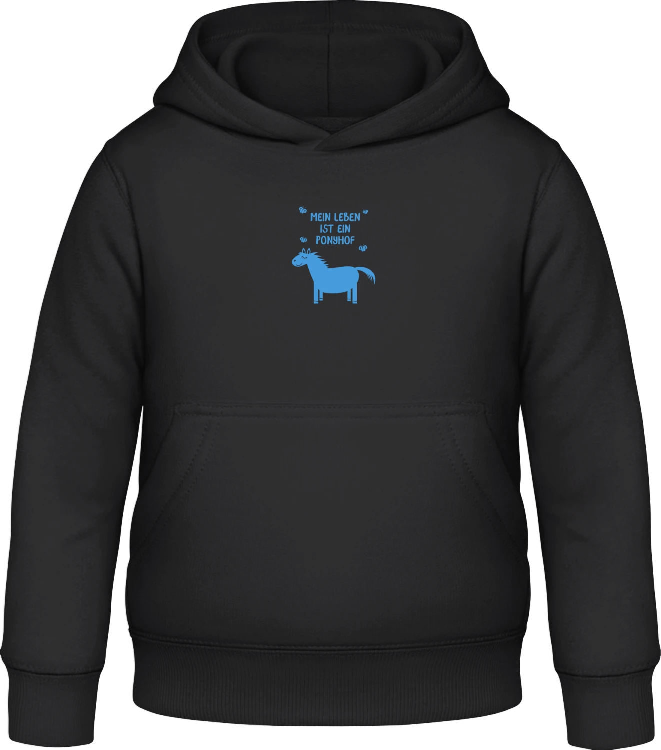 Ponyhof - Black Awdis Hoodie Kids - Front