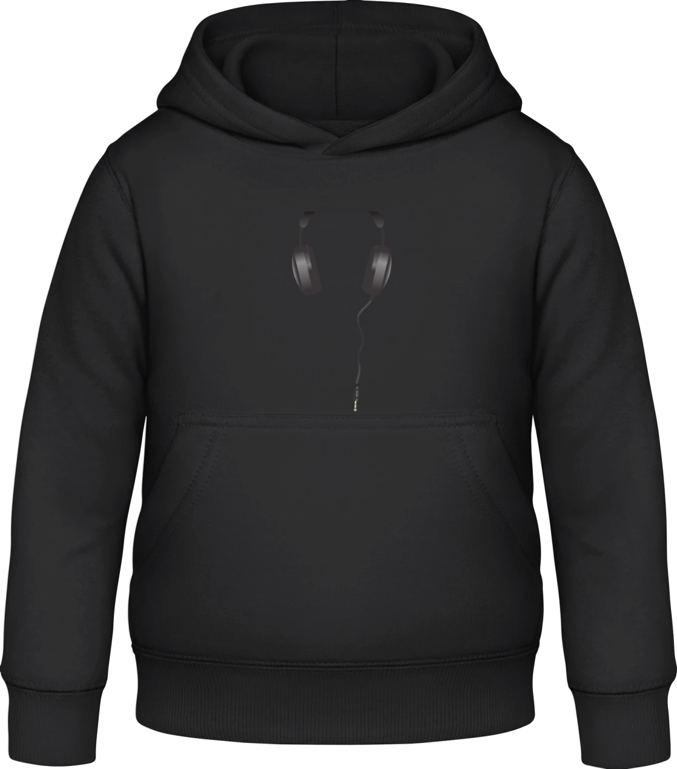 Headphones - Black Awdis Hoodie Kids - Front