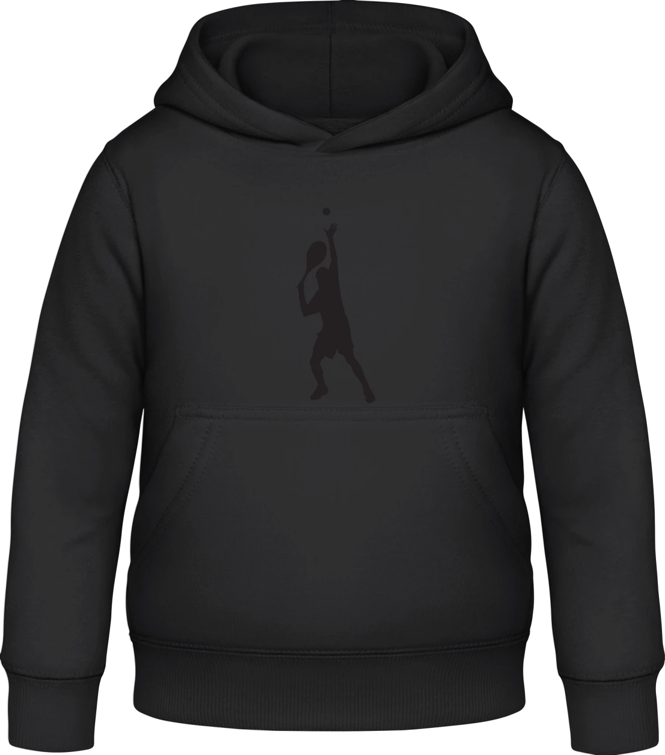 Tennis Silhoutte - Black Awdis Hoodie Kids - Front