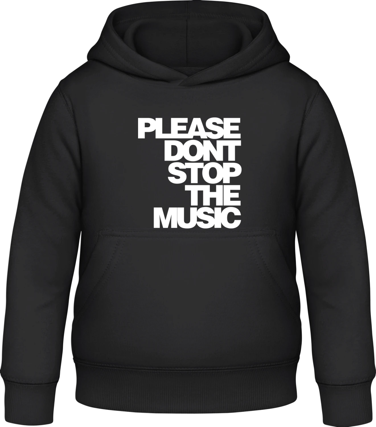 Don't Stop The Music - Black Awdis Hoodie Kids - Front