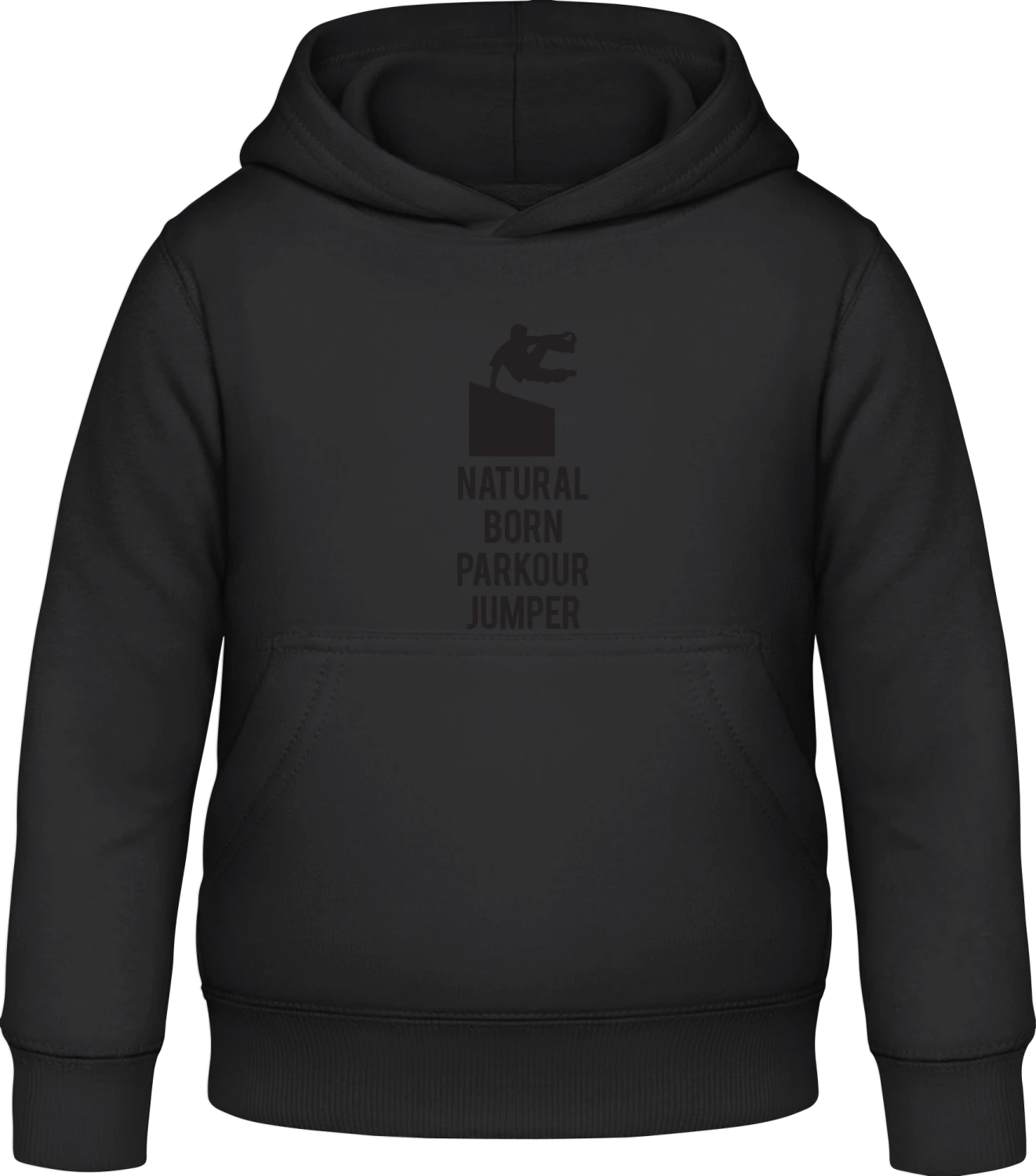 Natural Born Parkour Jumper - Black Awdis Hoodie Kids - Front