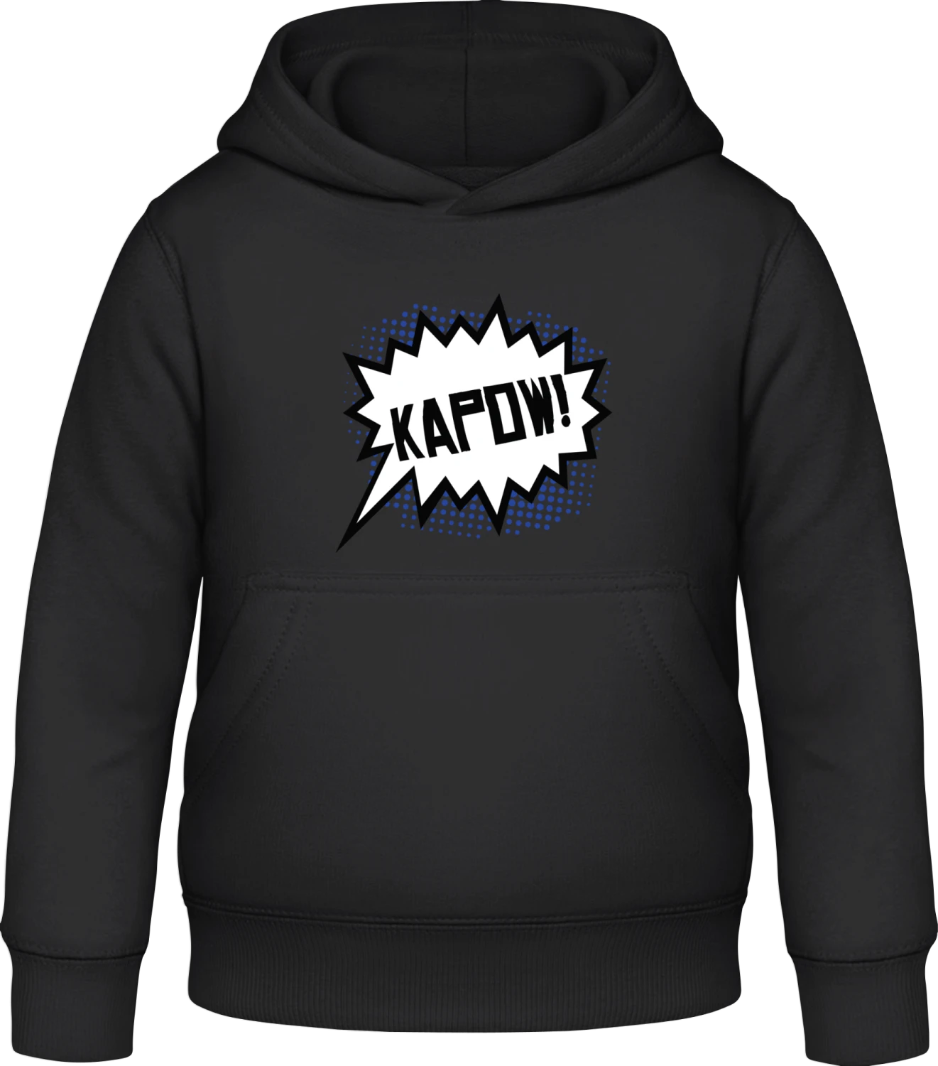 Kapow Comic Fight - Black Awdis Hoodie Kids - Front