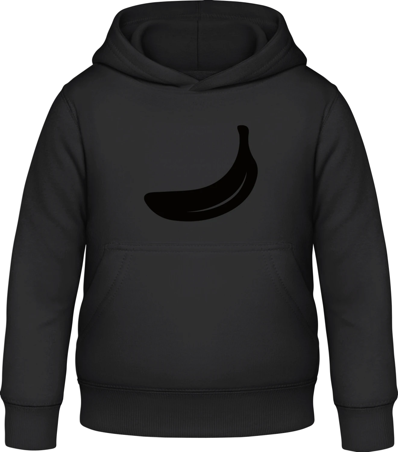 Banane - Black Awdis Hoodie Kids - Front