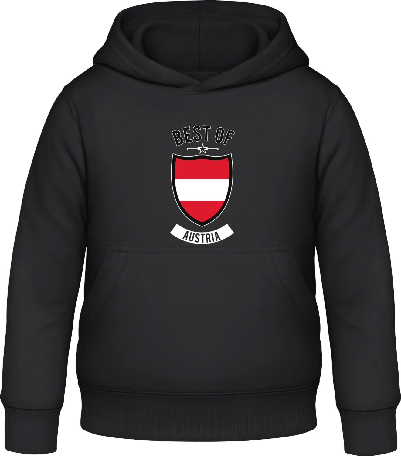 Best of Austria - Black Awdis Hoodie Kids - Front