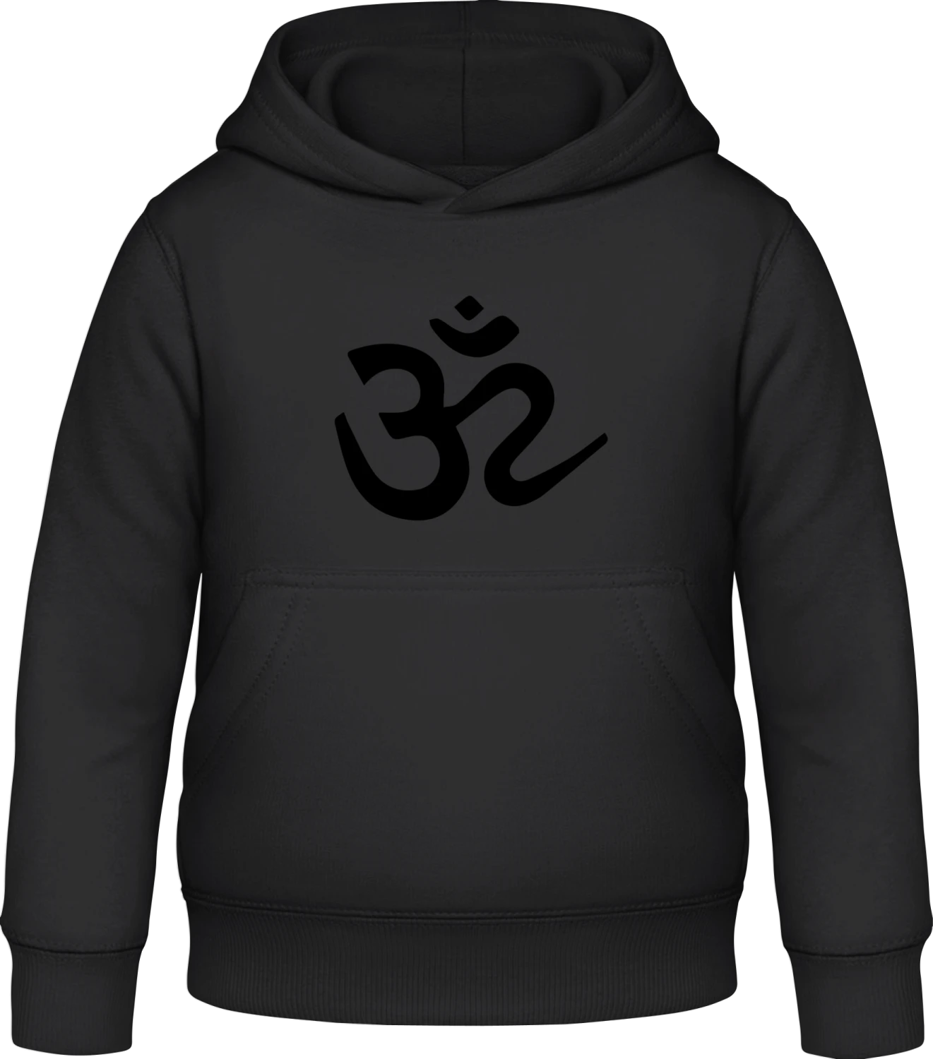 Om Aum - Black Awdis Hoodie Kids - Front