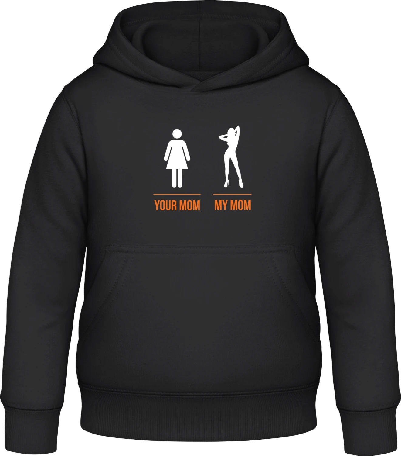 Your Mom My Mom - Black Awdis Hoodie Kids - Front