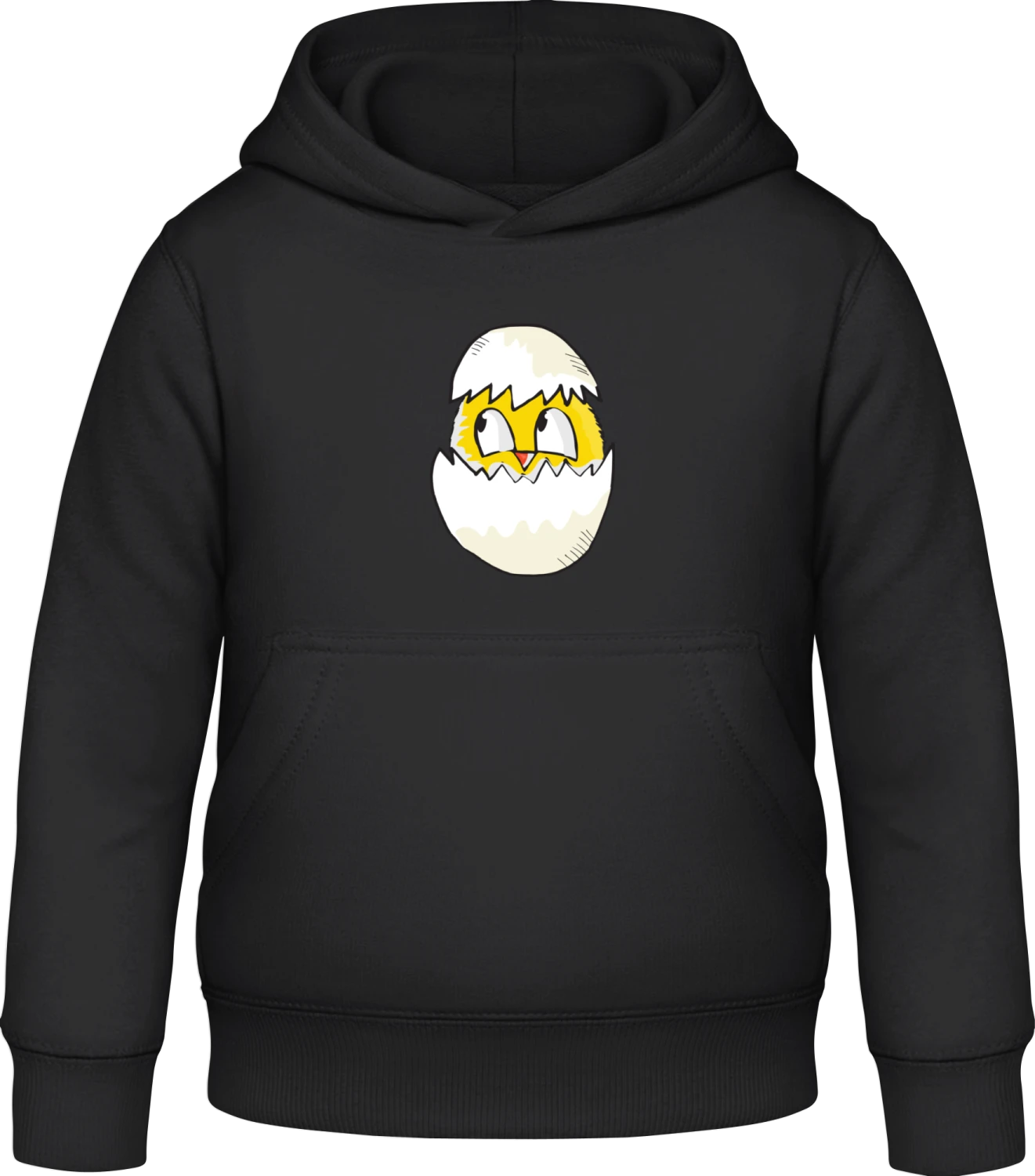 Easter Egg Illustration - Black Awdis Hoodie Kids - Front