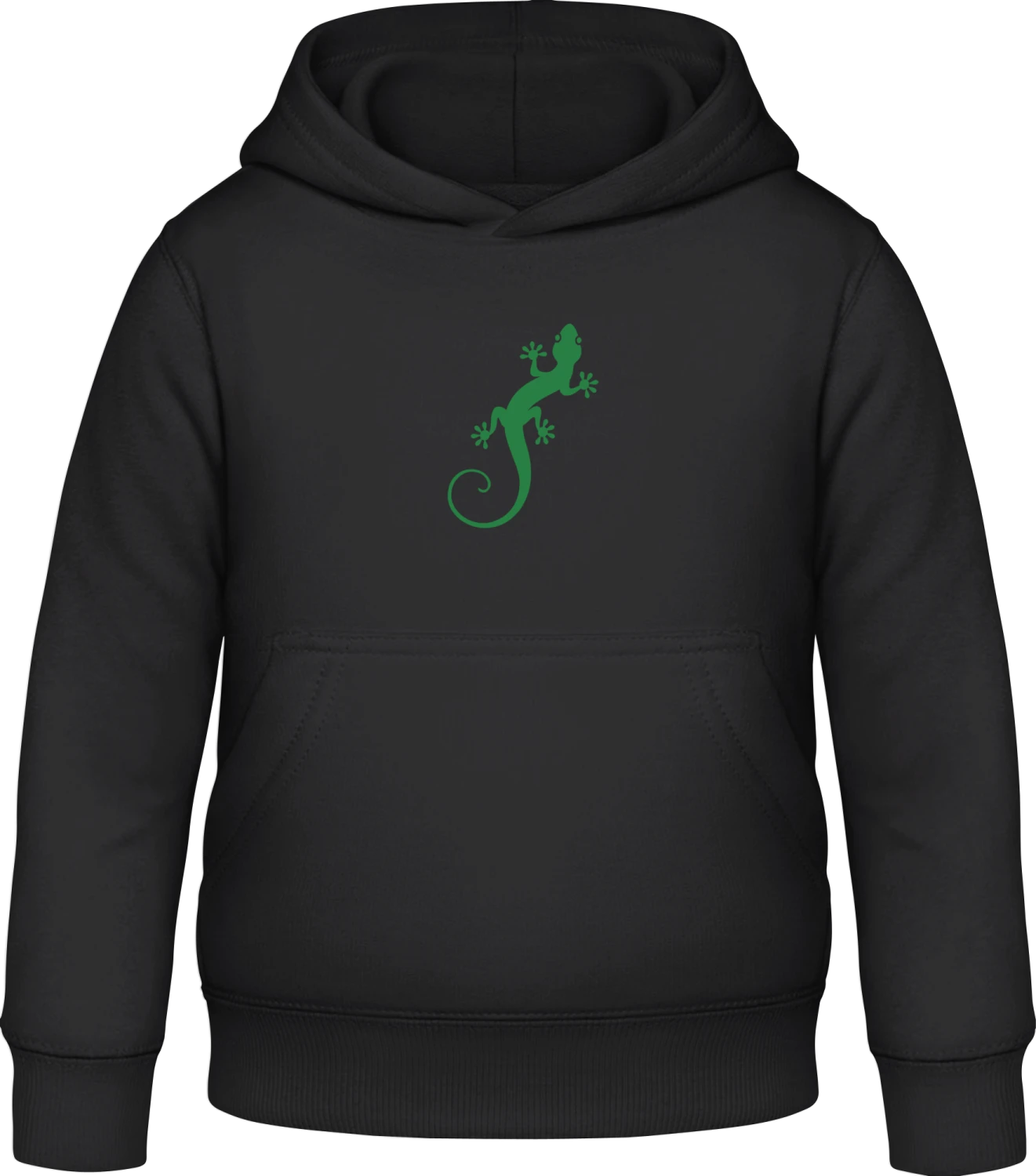 Gecko Reptile - Black Awdis Hoodie Kids - Front