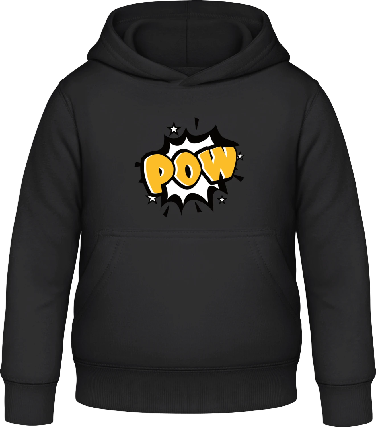 Pow - Black Awdis Hoodie Kids - Front