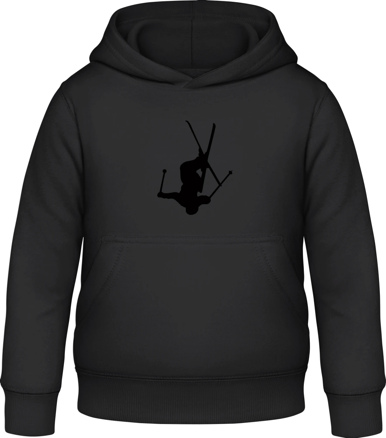 Freestyle Ski Jump - Black Awdis Hoodie Kids - Front