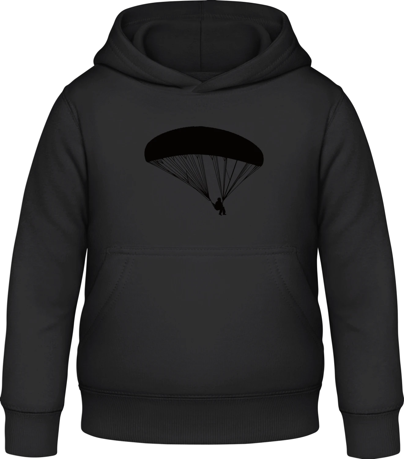 Paraglider - Black Awdis Hoodie Kids - Front