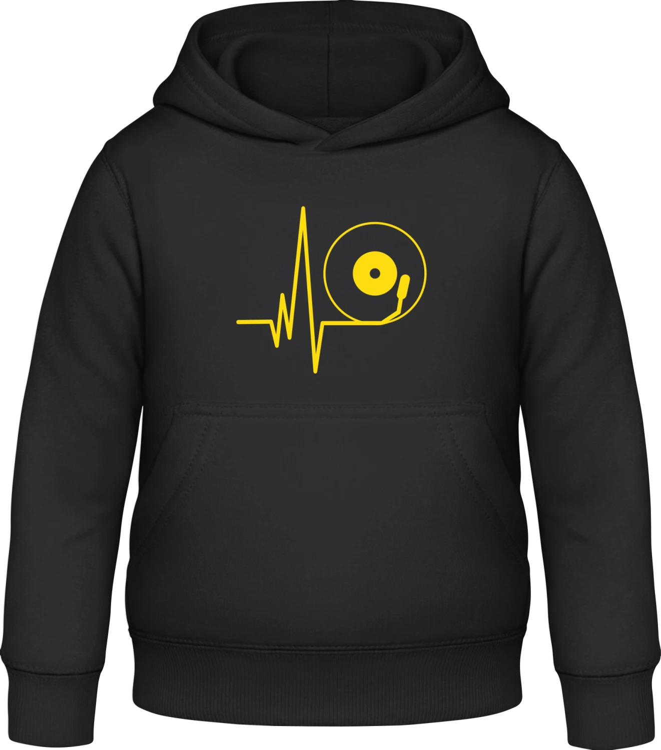 Vinyl Beat - Black Awdis Hoodie Kids - Front