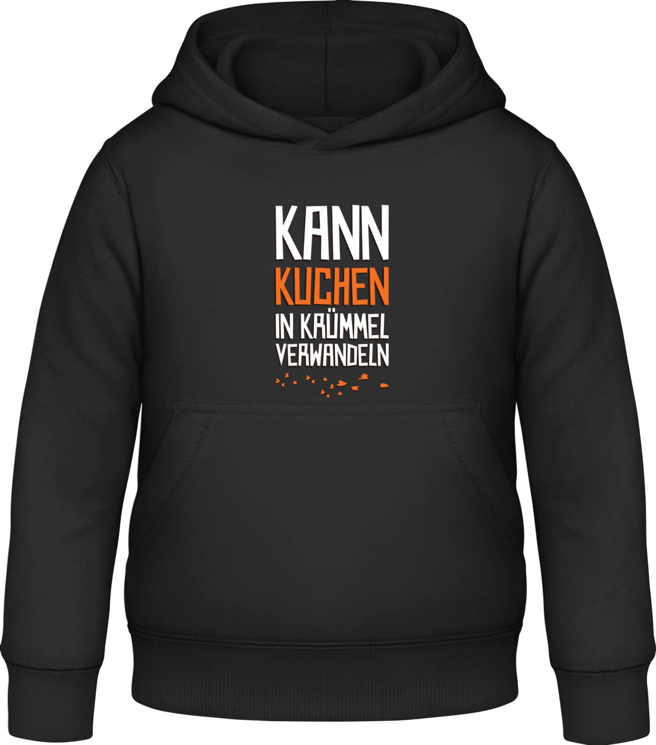 Kann Kuchen in Krümel verwandeln - Black Awdis Hoodie Kids - Front