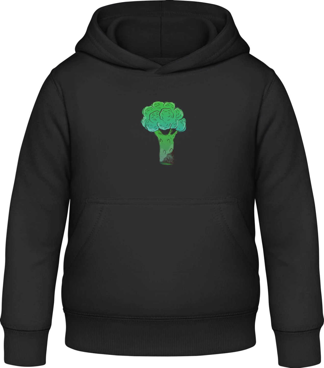 Brokkoli - Black Awdis Hoodie Kids - Front