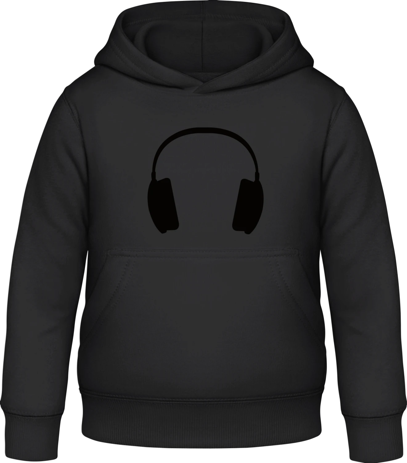 Headphone - Black Awdis Hoodie Kids - Front