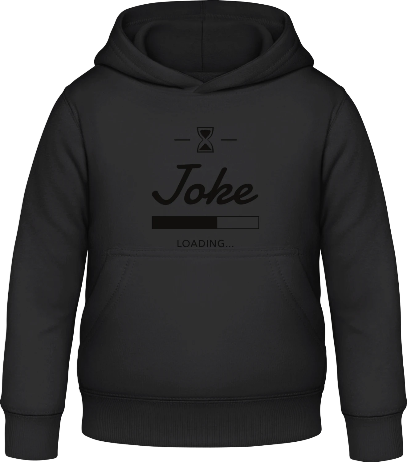 Joke loading - Black Awdis Hoodie Kids - Front