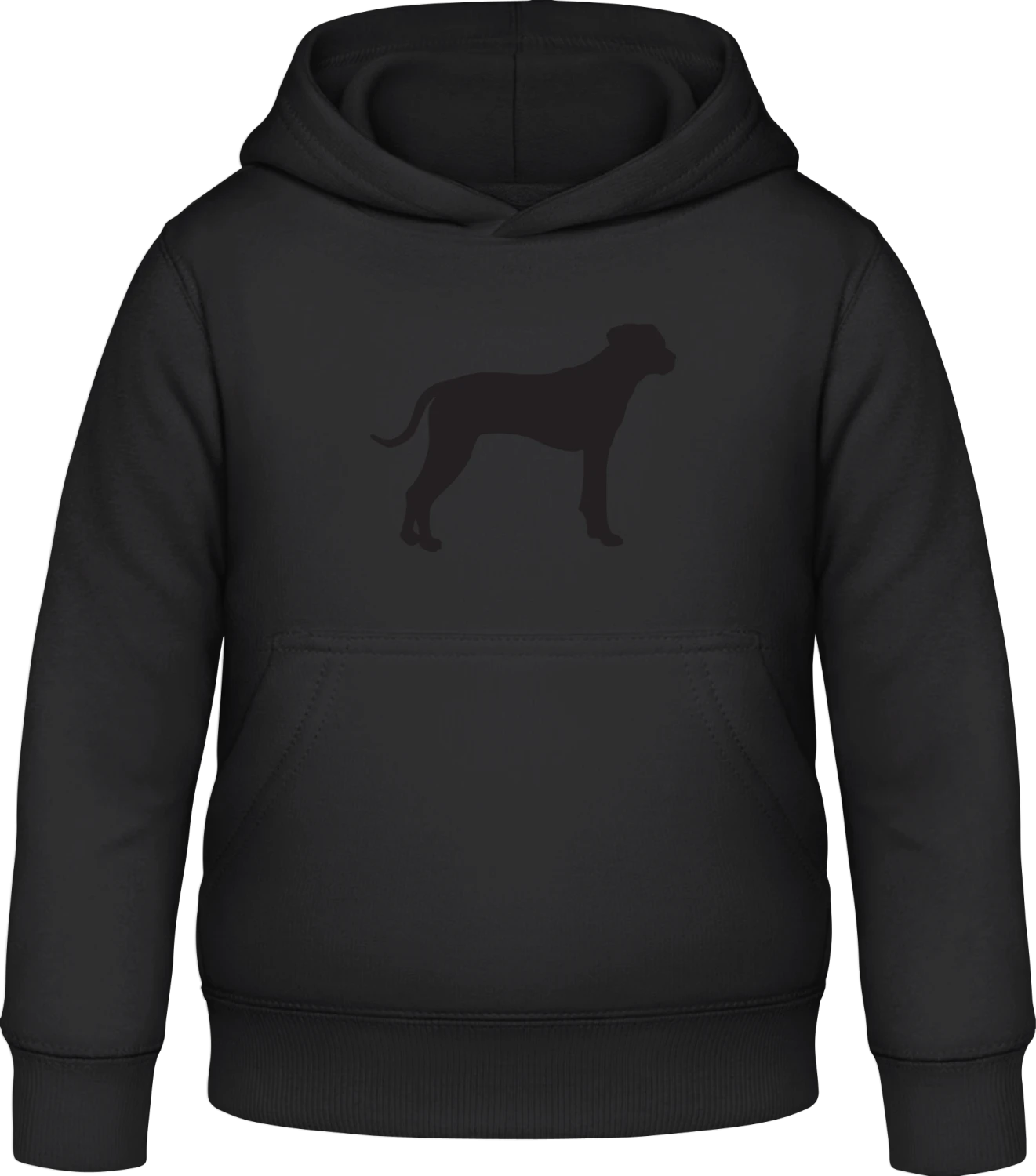 Labrador Silhouette - Black Awdis Hoodie Kids - Front