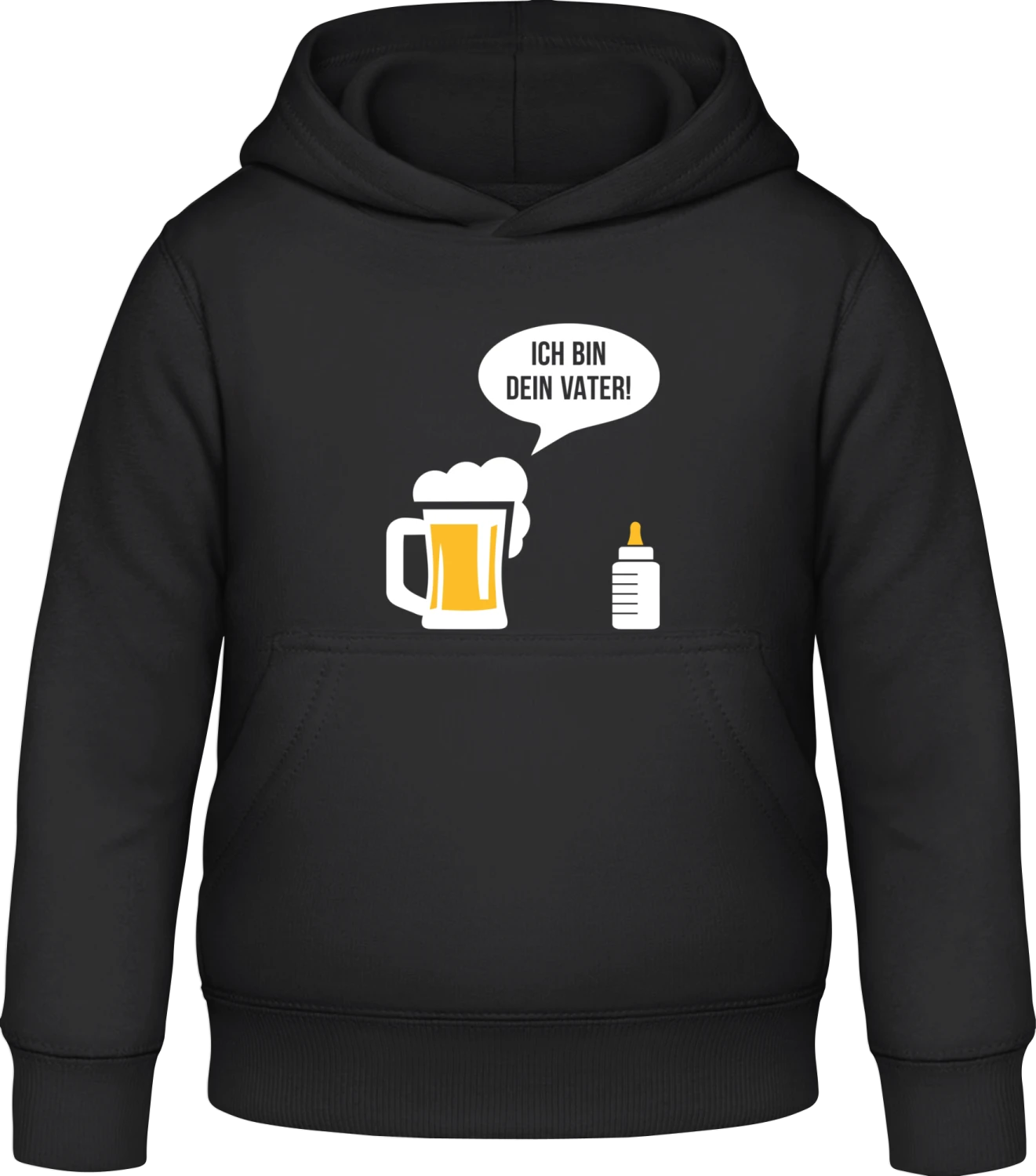 Bier - Ich bin dein Vater - Black Awdis Hoodie Kids - Front