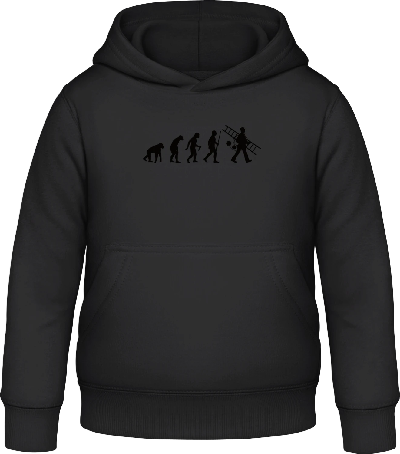 Chimney Sweep Evolution - Black Awdis Hoodie Kids - Front