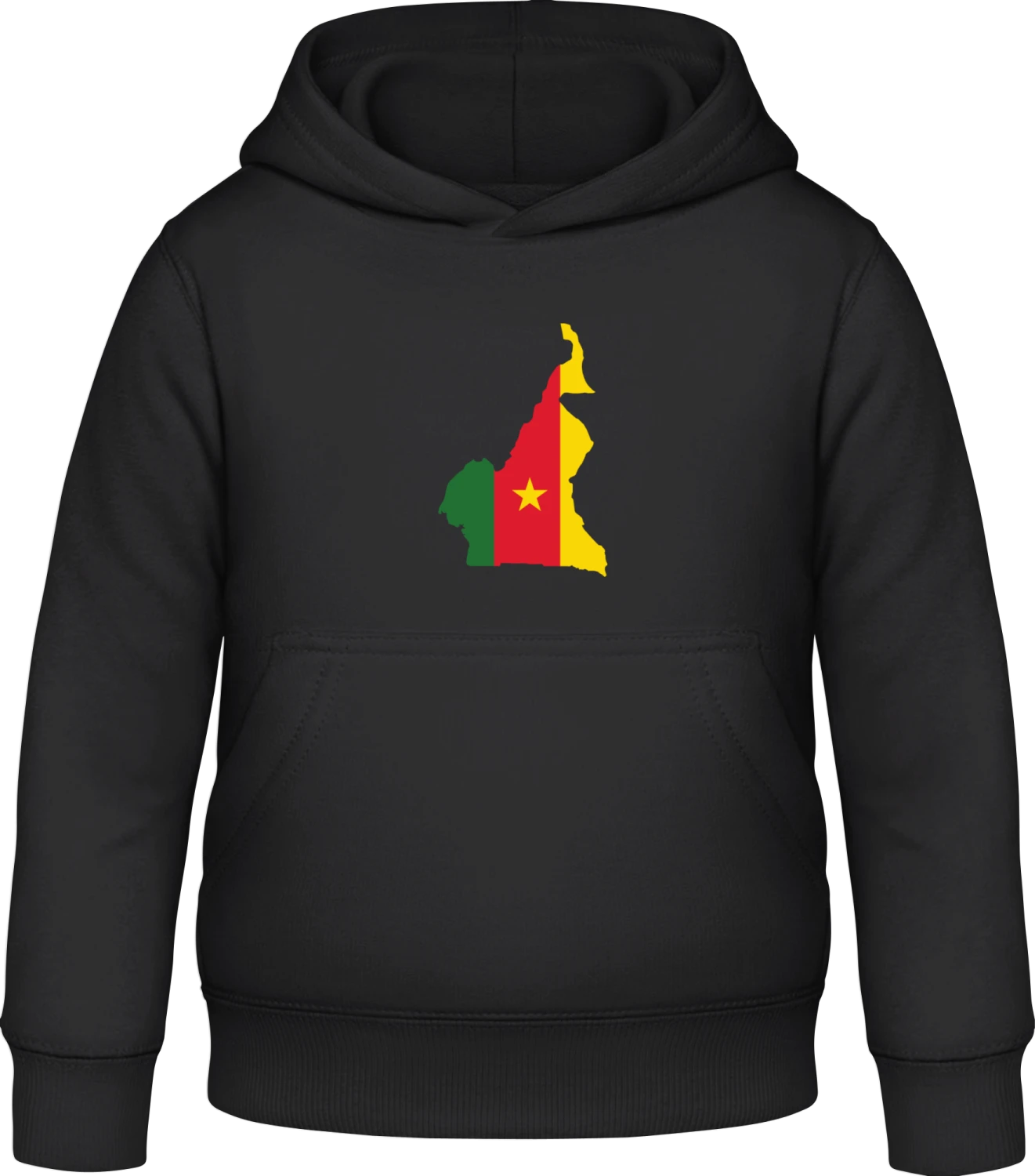 Kamerun Karte - Black Awdis Hoodie Kids - Front