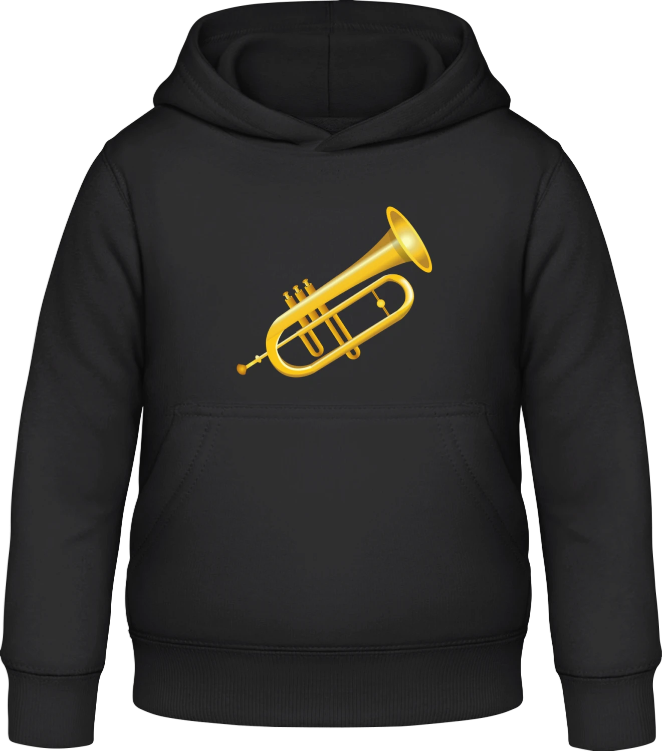 Golden Trumpet - Black Awdis Hoodie Kids - Front