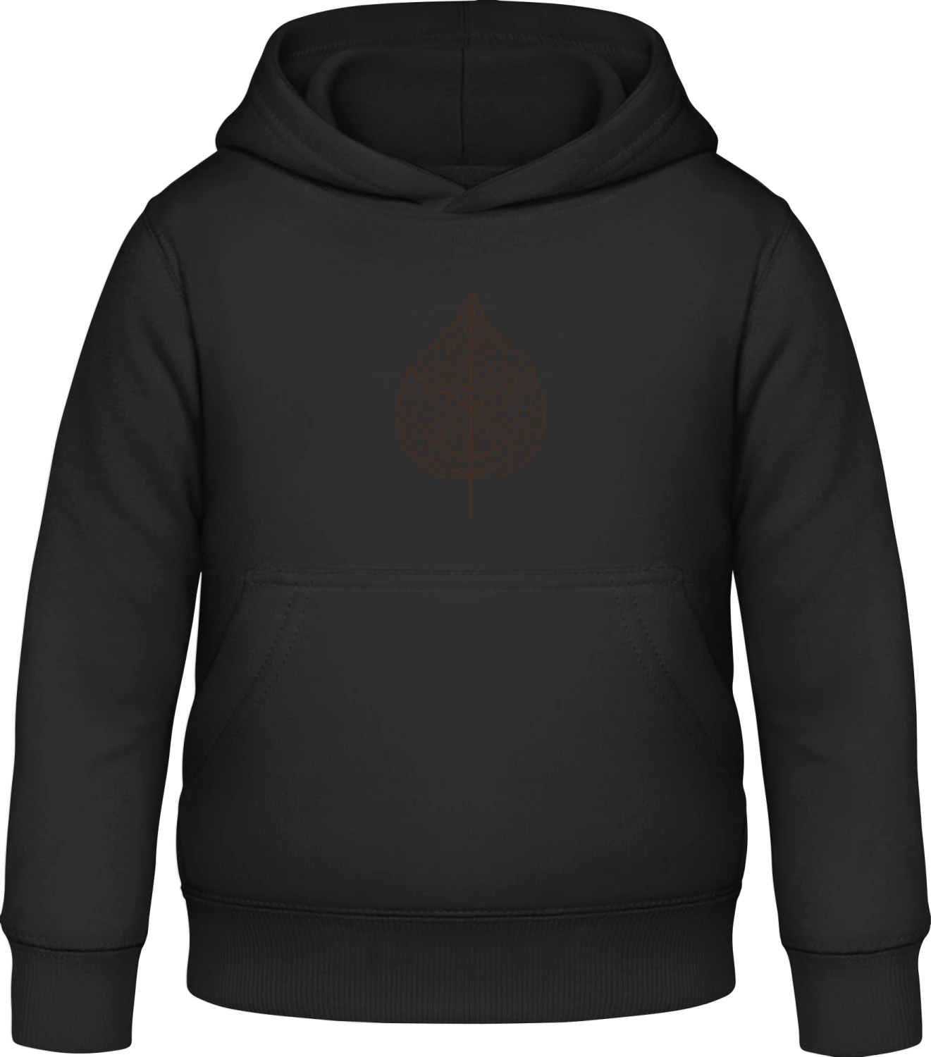 Leaf - Black Awdis Hoodie Kids - Front