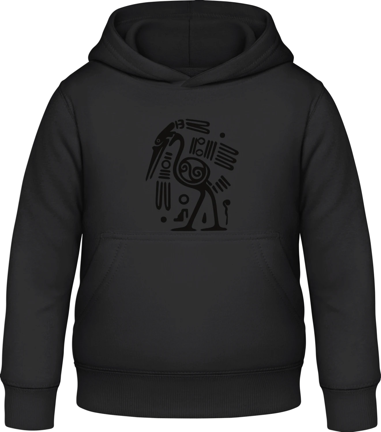 Maya Symbol - Black Awdis Hoodie Kids - Front