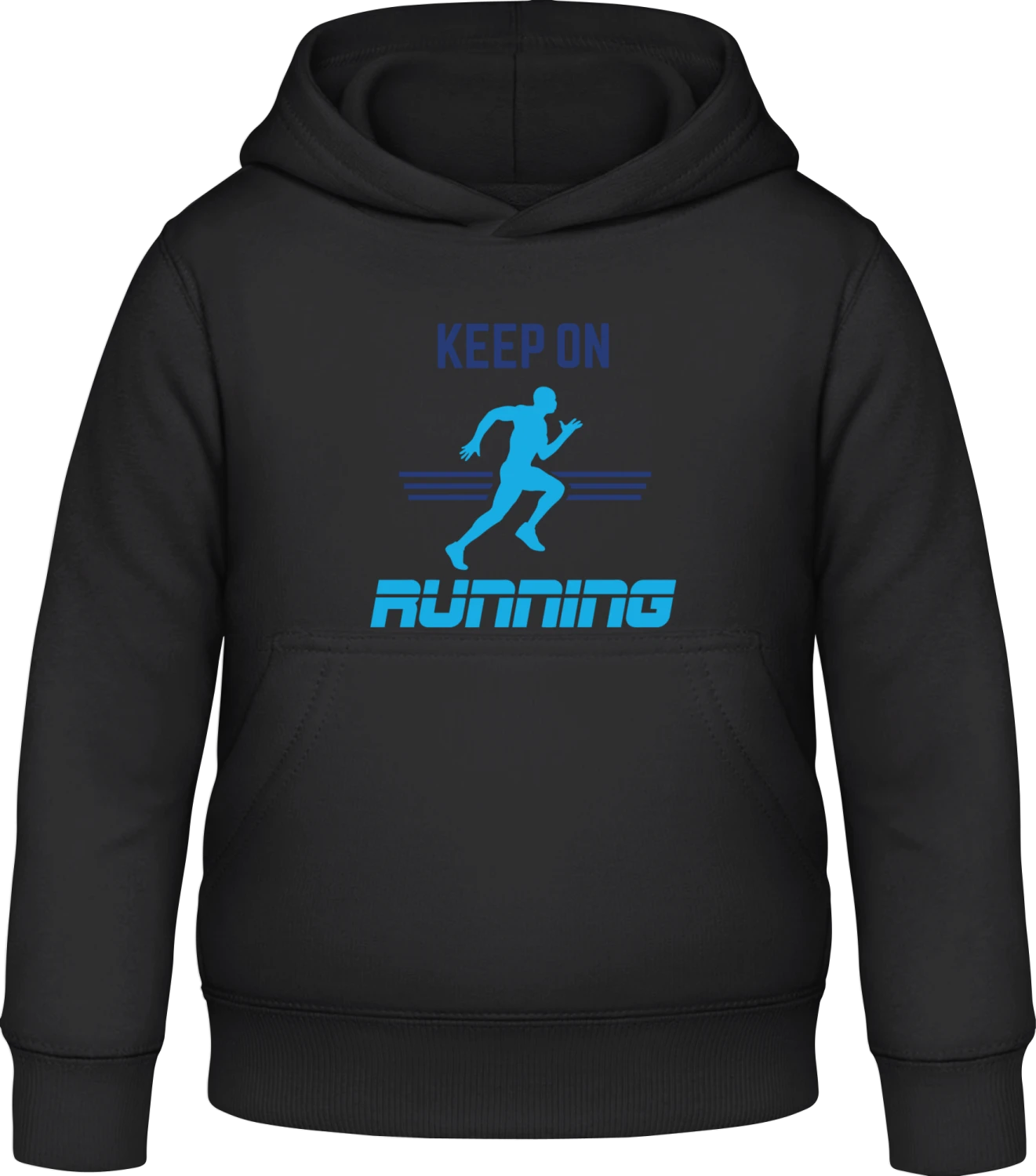 Keep On Running - Black Awdis Hoodie Kids - Front