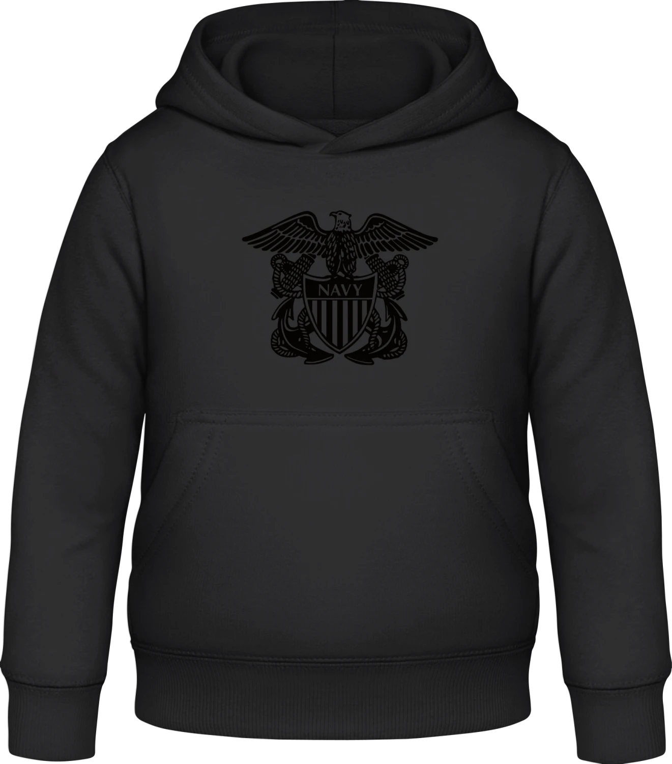 US Navy - Black Awdis Hoodie Kids - Front