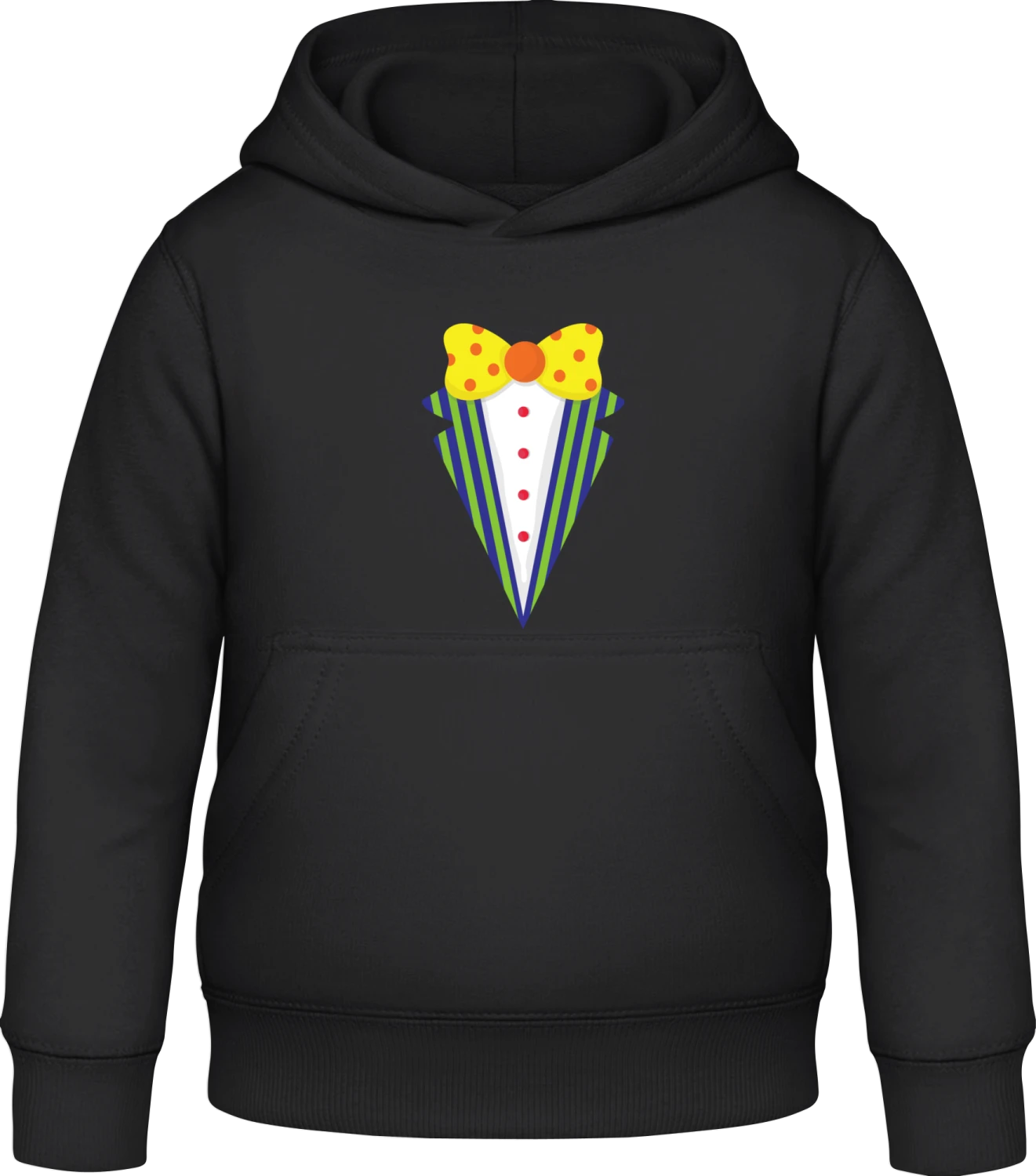 Clown Costume - Black Awdis Hoodie Kids - Front