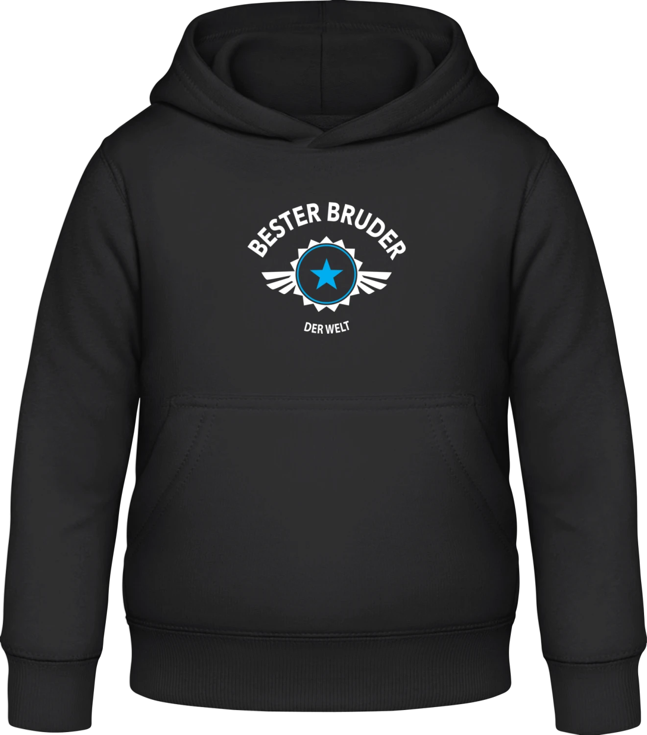 Bester Bruder der Welt - Black Awdis Hoodie Kids - Front