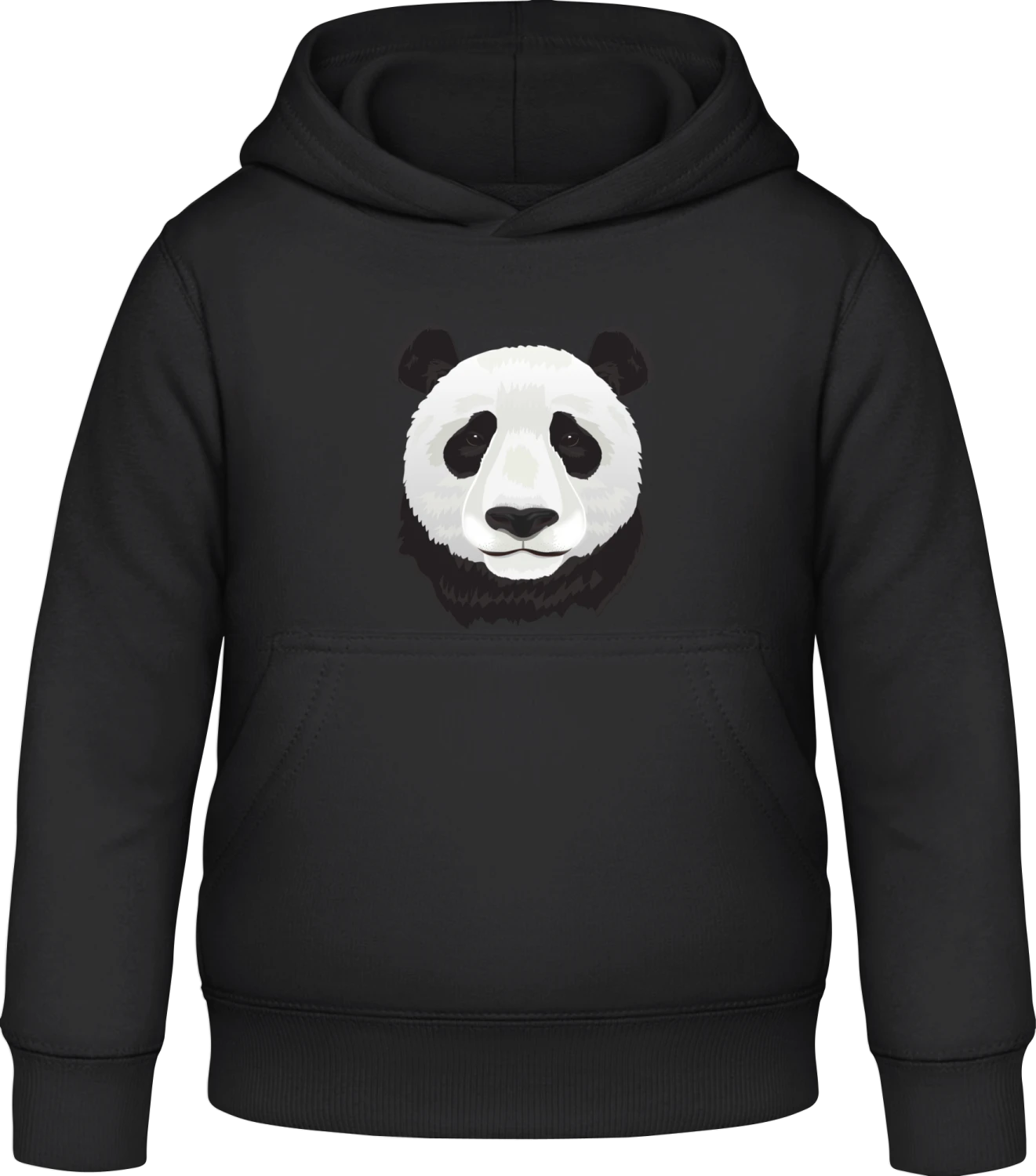 Panda Kopf Realistisch - Black Awdis Hoodie Kids - Front