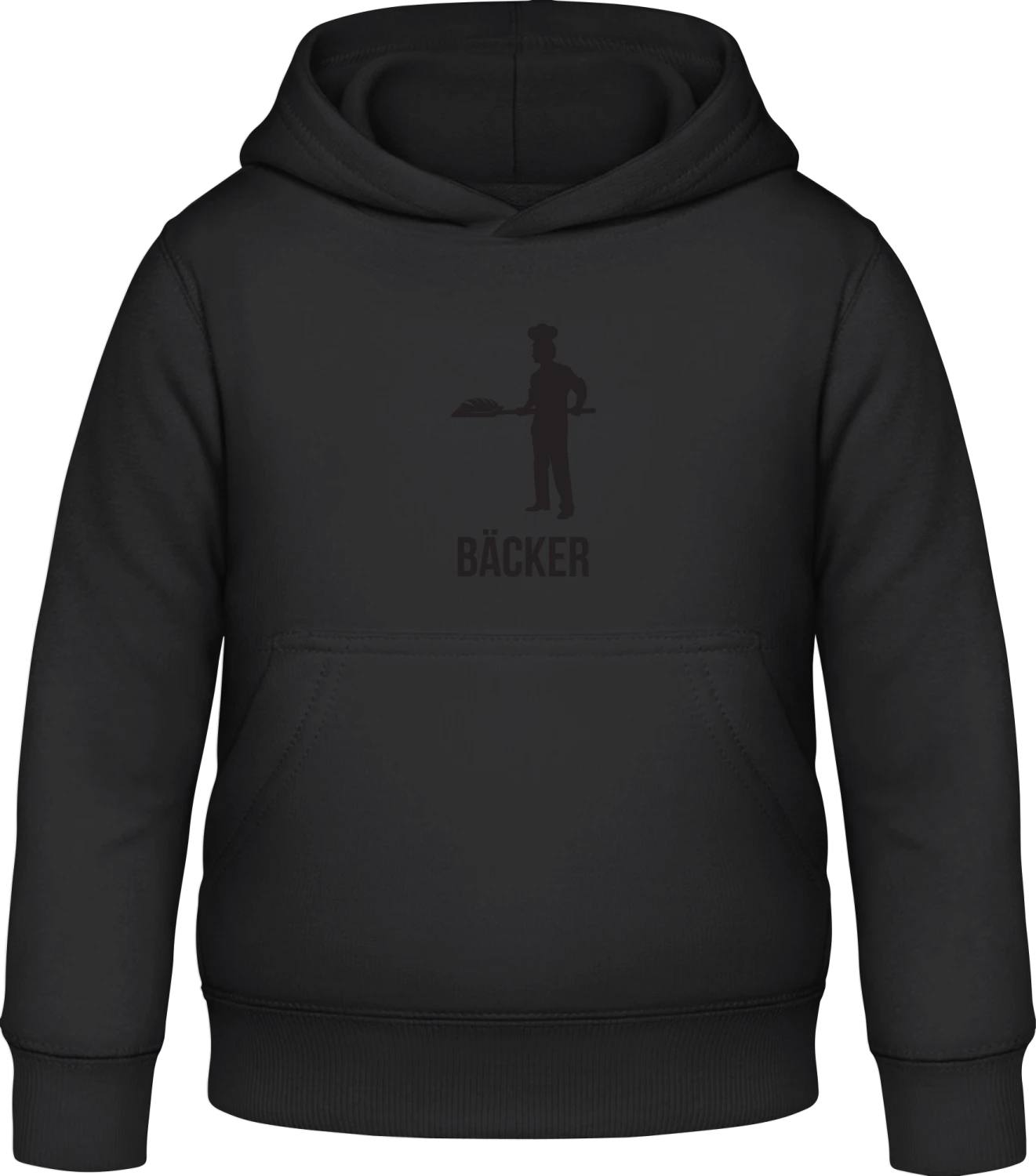 Bäcker - Black Awdis Hoodie Kids - Front