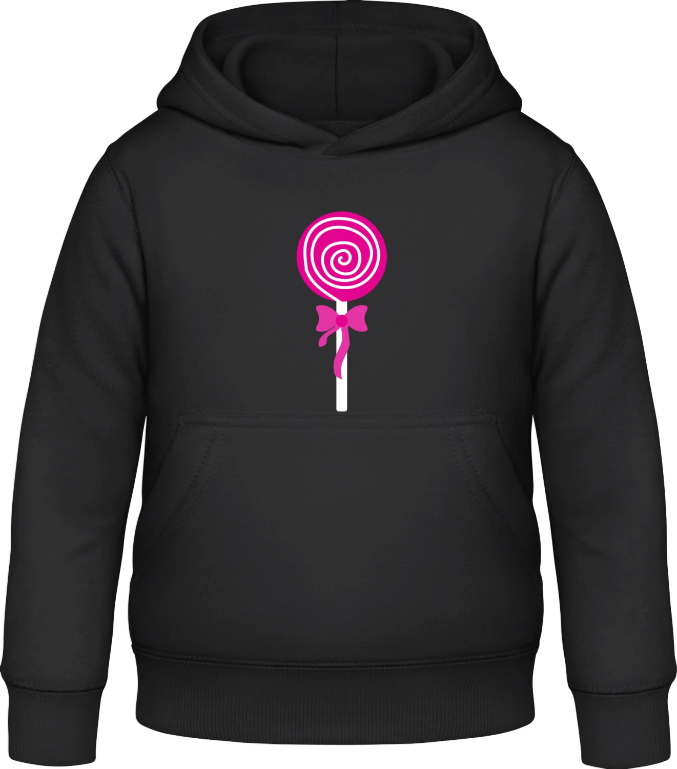 Lollipop Candy - Black Awdis Hoodie Kids - Front