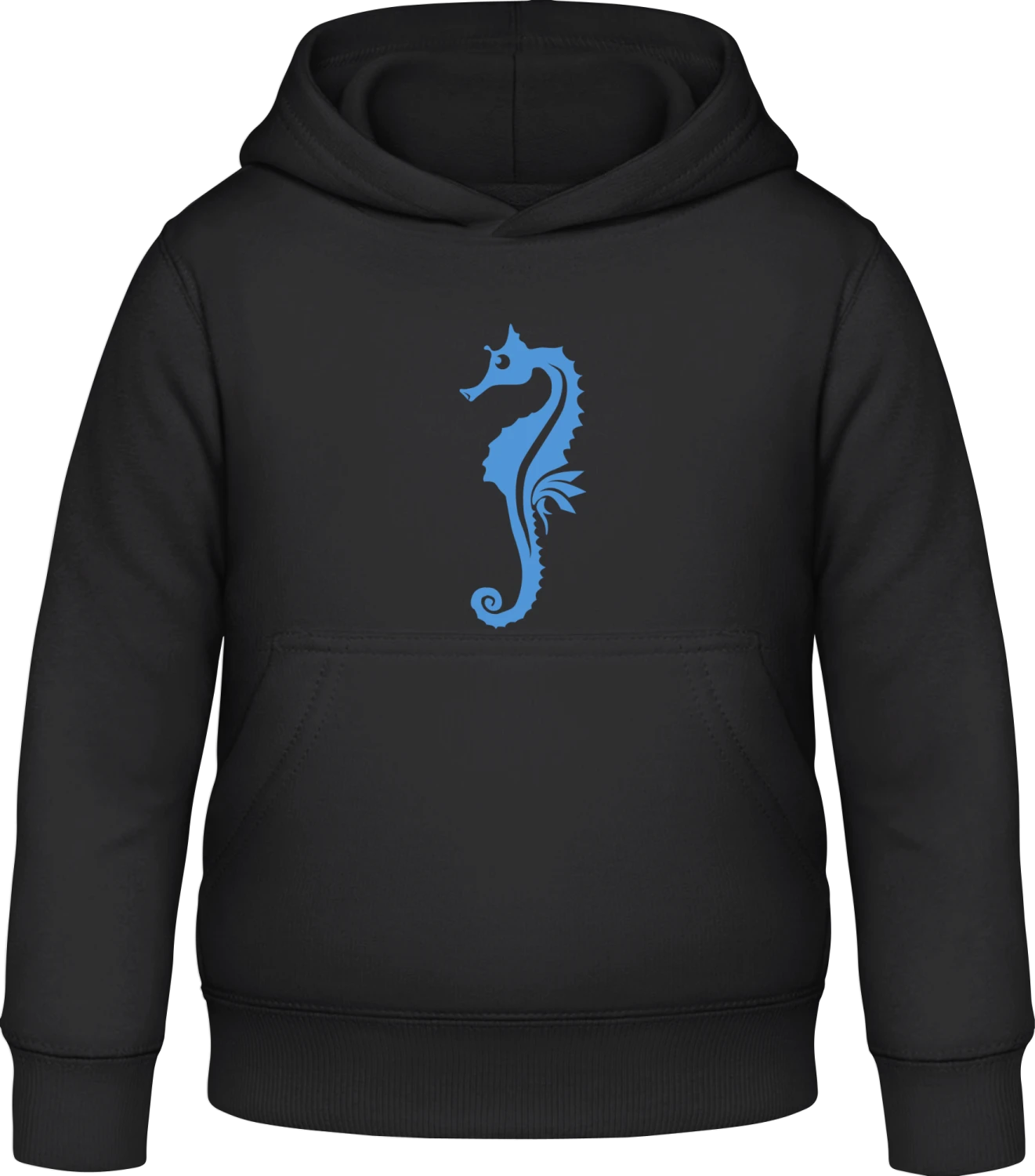 Seahorse - Black Awdis Hoodie Kids - Front