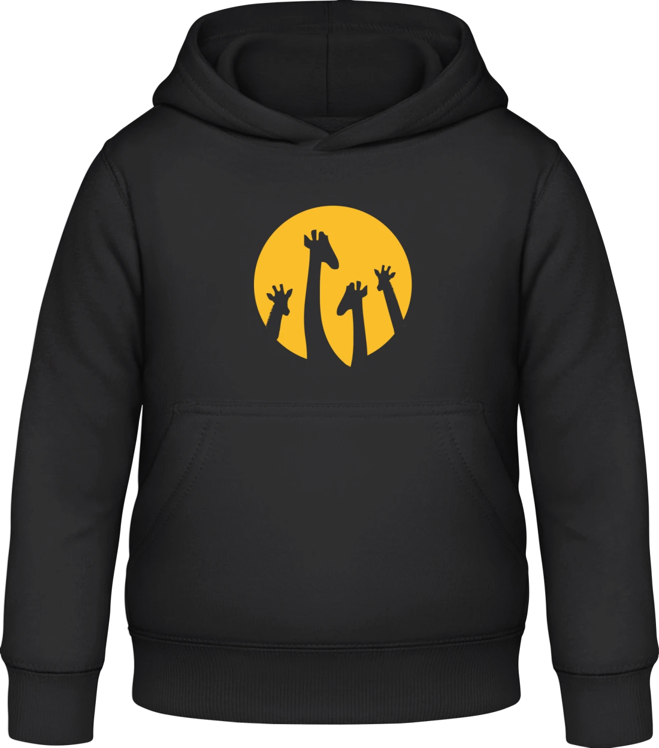 Giraffe Logo - Black Awdis Hoodie Kids - Front