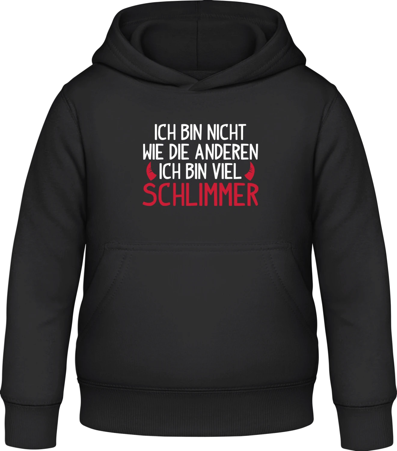 Ich bin nicht wie die Anderen - Black Awdis Hoodie Kids - Front